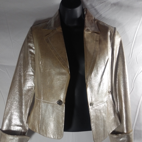 True Meaning Jackets & Blazers - Silver Metallic jacket